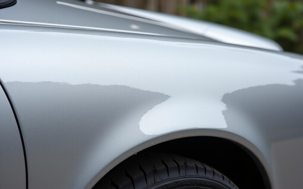 Silver Porsche 911 lacking depth (before ceramic coating)